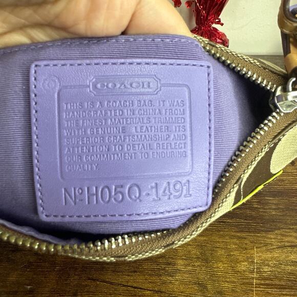 y2k COACH Limited Ed Signature Fish Demi Mini Bag Wristlet Bag Charm - Picture 7 of 13